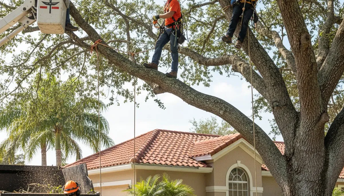 Tree service team in Tampa, FL providing professional tree trimming and care