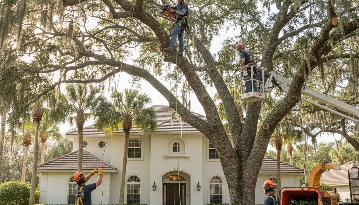 Tree trimming crew servicing Tampa, FL for residential and commercial tree care