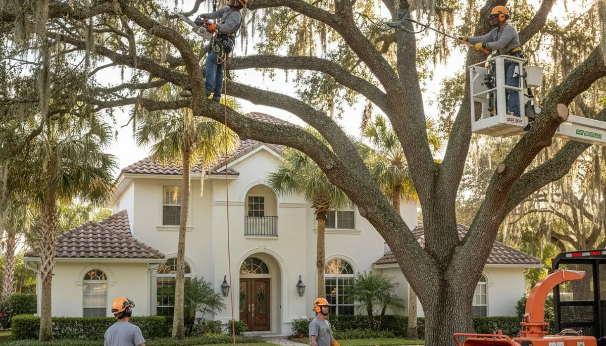 Tree service crew in Tampa, FL providing professional tree trimming and maintenance
