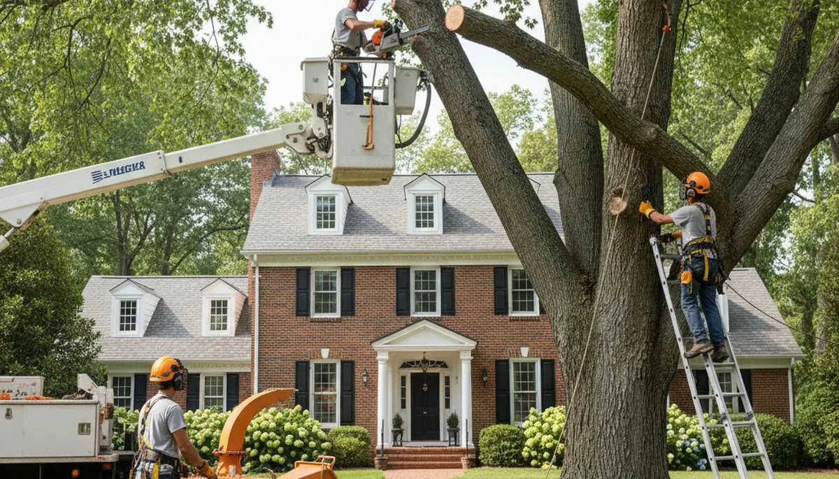 Tree service crew in Tampa, FL providing professional tree trimming and removal services