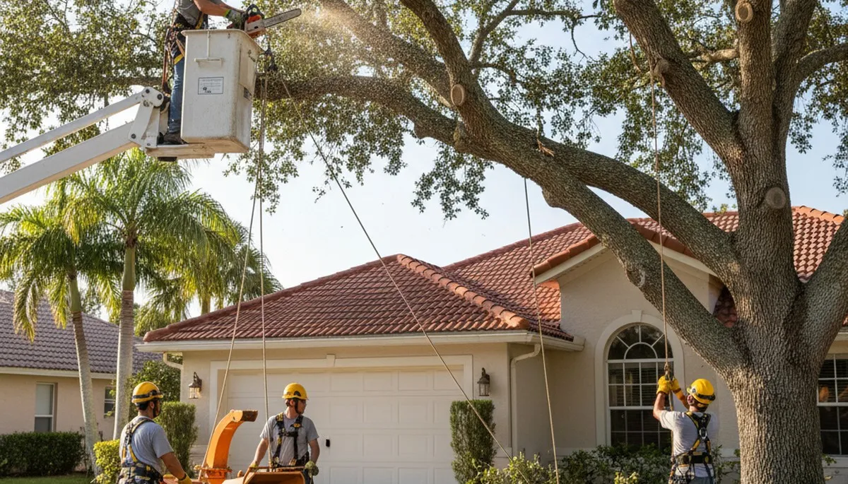Tree trimming crew serving Tampa, FL for safe tree care and professional property maintenance